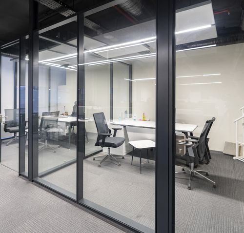 Неподвижная перегородка - ALNOPLAN D100 - ALN Office - Altinbölme Partition Wall - модульная / стеклянная / деревянная