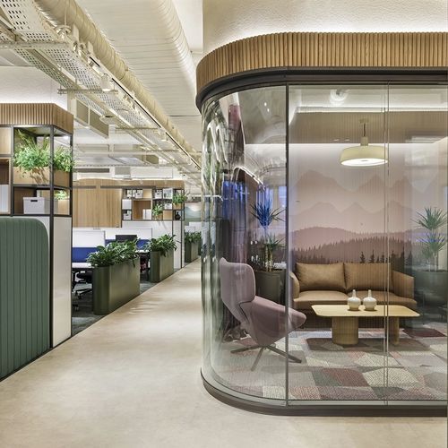 Неподвижная перегородка - ALNOPLAN G100 - ALN Office - Altinbölme Partition Wall - модульная / стеклянная / деревянная