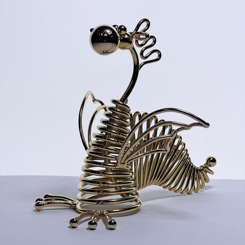 Скульптура из анодированного алюминия - DRAGON - ARTBUZ creative workshop - из никеля / из стали / из золота