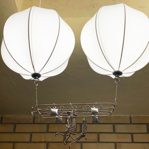 Потолочный светильник уникальный дизайн - DOUBLE LIGHT BALLOON - ARTBUZ creative workshop - сферический / из металла / из алюминия