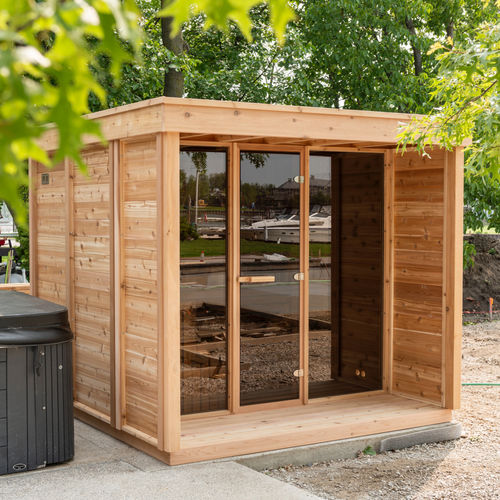 Сауна для бытового использования - 9FTx7FT With Porch - Urban Cedar Hot Tubs and Saunas - из стекла / из красного кедра / для улицы
