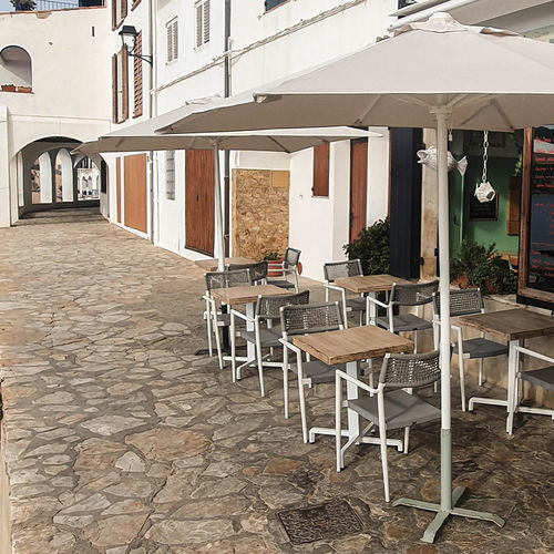 Квадратный зонт от солнца - Patio - Conva - с центральной опорой / из ткани / из алюминия