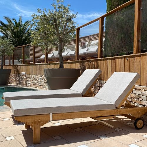 Подушка для солнечной ванны - Nautic Sun Lounger Cushion - Conva - для наружного применения / прямоугольная / однотонная