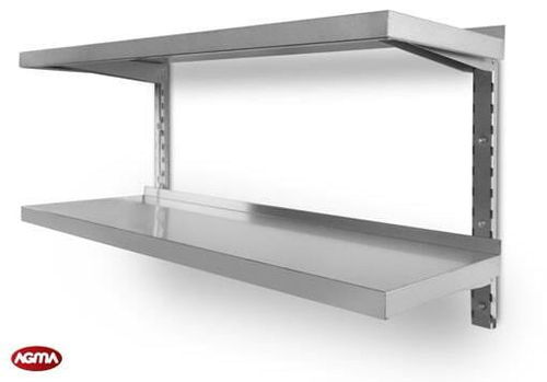 Настенный стеллаж - AGMA ARREDO INOX PROFESSIONALE SRL A SOCIO UNICO - современный / из нержавеющей стали / со встроенным ящиком