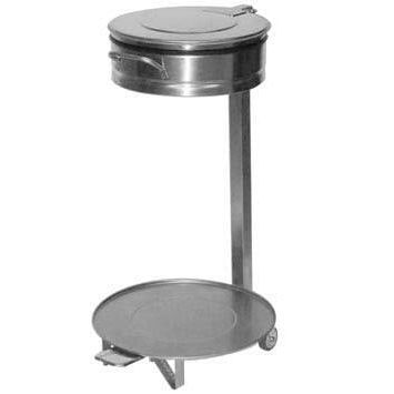 Общественный держатель для мусорного пакета - AGMA ARREDO INOX PROFESSIONALE SRL A SOCIO UNICO - напольный / из нержавеющей стали / на колесиках