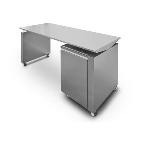 Напольный рабочий стол - AGMA ARREDO INOX PROFESSIONALE SRL A SOCIO UNICO - современный / из нержавеющей стали / прямой