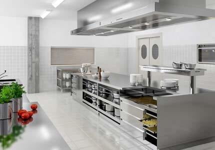 Современная кухня - H2 - AGMA ARREDO INOX PROFESSIONALE SRL A SOCIO UNICO - из нержавеющей стали / среднего размера / высококачественная