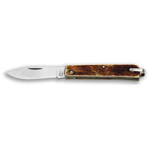 Карманный нож с рукояткой из рога - Caccia - COLTELLERIE BERTI - с лезвием из нержавеющей стали