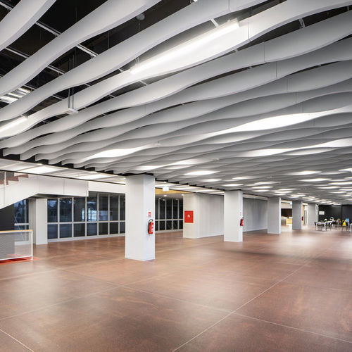 Акустический баффл из минеральной ваты - Arc - Knauf Ceiling Solutions - подвесной / декоративный