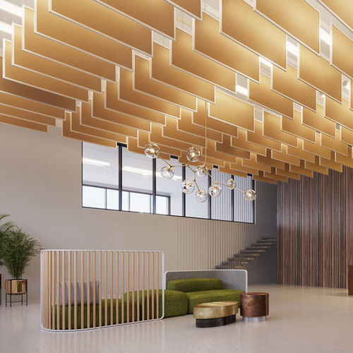 Акустический баффл из алюминия - L/N - Knauf Ceiling Solutions - из минеральной ваты / подвесной / потолочный