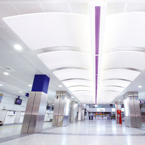 Подвесной потолок из металла - Sonic Arc - Knauf Ceiling Solutions - из панелей / для офиса / для конференц-зала