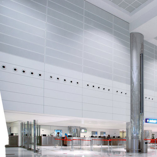 Акустическая панель для стены - Horizon 1000 / 1100 - Knauf Ceiling Solutions - из металла / прямоугольная / перфорированная