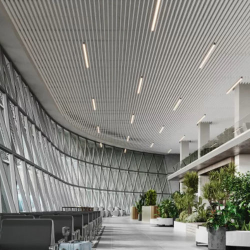 Подвесной потолок из алюминия с полимерным покрытием - BLADE - Knauf Ceiling Solutions - из реек / для офиса / для интерьера