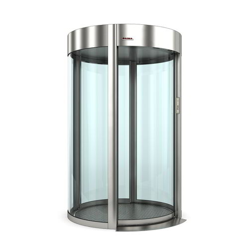 Изогнутая шлюзовая кабина - Commodoor Light - Saima Sicurezza SpA - для автоматического контроля доступа / застекленная