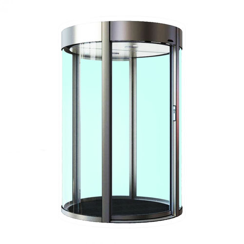 Изогнутая шлюзовая кабина - Commodoor Light E - Saima Sicurezza SpA - для автоматического контроля доступа / застекленная