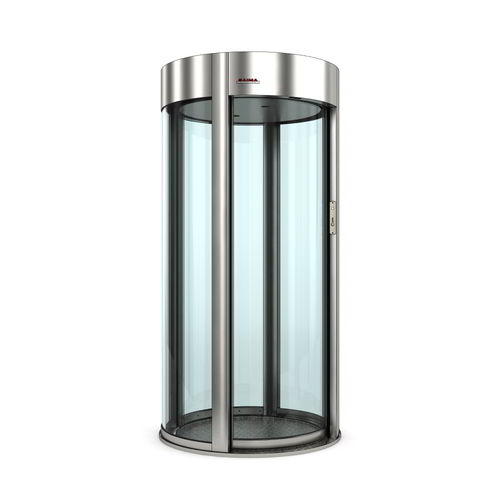 Изогнутая шлюзовая кабина - Minisun Light - Saima Sicurezza SpA - для автоматического контроля доступа / застекленная
