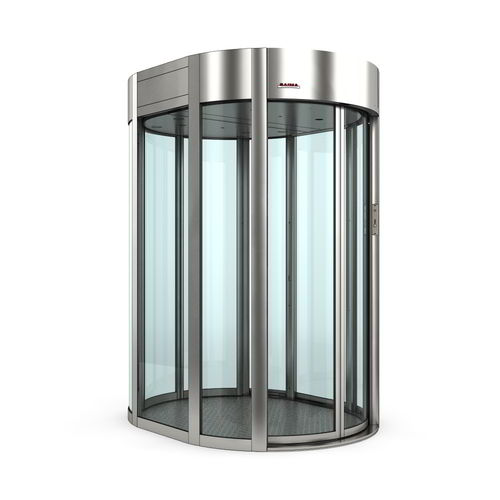 Изогнутая шлюзовая кабина - EL - Saima Sicurezza SpA - для автоматического контроля доступа / застекленная