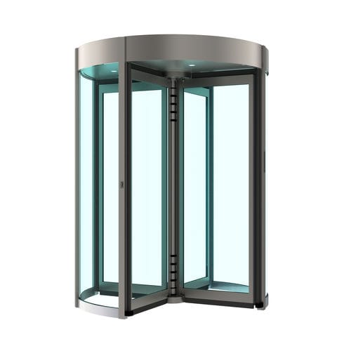Входная дверь - Saima Sicurezza SpA - из стекла / из стали / вращающаяся