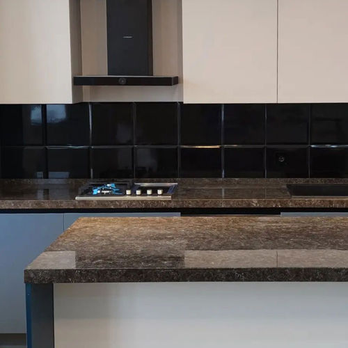 Рабочая поверхность из Solid Surface - Roman Holiday HW2802 - Kaiping Fuliya Industrial Co., Ltd. - для кухни / для ванной комнаты / коричневая