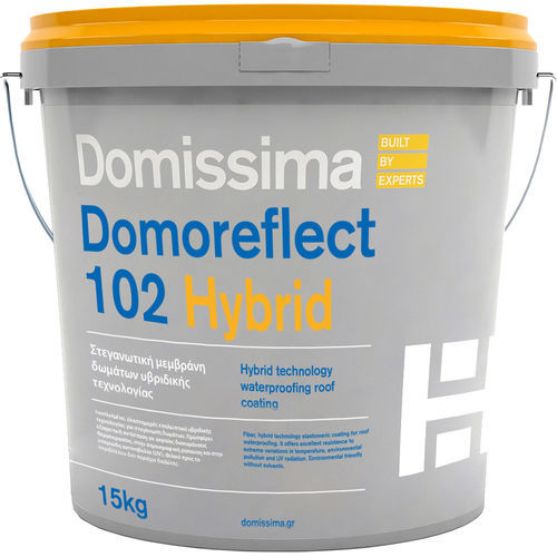 Изоляционная жидкая гидроизоляция - DOMOREFLECT 102 HYBRID - Domissima S.A. - для плоской крыши / для наколонной кровли / из эластомера