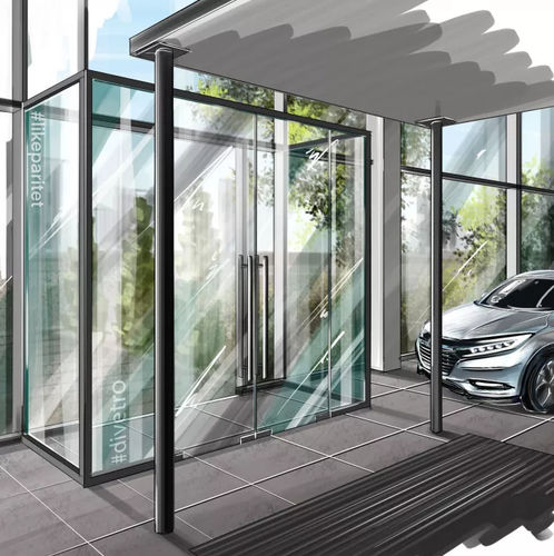 Неподвижная перегородка - ENTRANCE UNITS - PARITET LLC - фиксированная / раздвижная / модульная