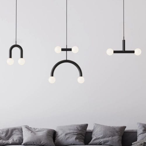 Подвесная лампа - RIGOBERTA - Robin Lamps - из железа / из опалового стекла / современная