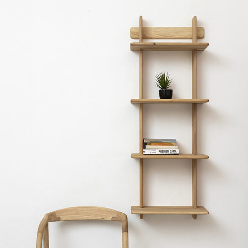 Настенный стеллаж - A - Pommier Furniture - скандинавский дизайн / из дуба / из орехового дерева