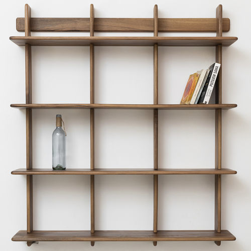 Настенный стеллаж - E - Pommier Furniture - скандинавский дизайн / из дуба / из орехового дерева