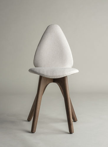 Cтул скандинавский дизайн - Egg  - Pommier Furniture - для интерьера / из ткани / с основанием из дуба