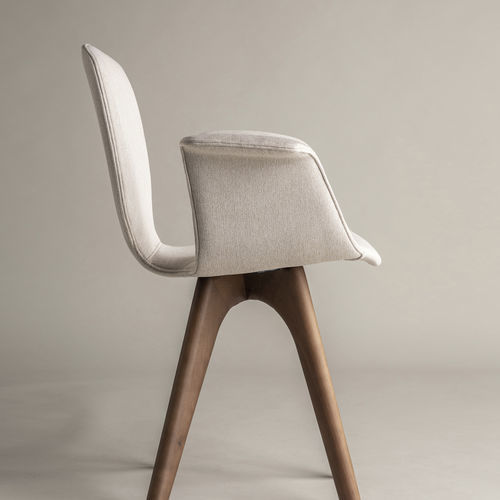 Cтул скандинавский дизайн - Tea  - Pommier Furniture - для интерьера / из ткани / с основанием из цельной древесины