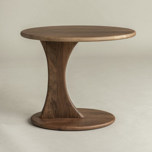 Современный ночной столик - Ellipse Small - Pommier Furniture - из дуба / из орехового дерева / с основанием из дуба