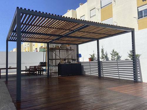 Самонесущая пергола - Império Decks e Pergolas - из эвкалипта / из ясеня / с солнцезащитной системой