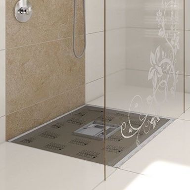 Прямоугольный душевой поддон - TUB-PUMP-S - LUX ELEMENTS - встраиваемый / на уровне пола / из губки