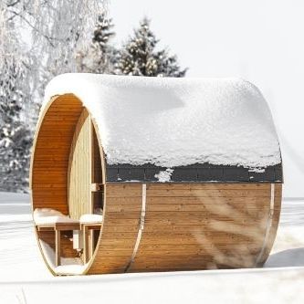 Сауна для бытового использования - BARREL 210 - Hekla Saunas - для профессионального использования / из ели / из цельной древесины