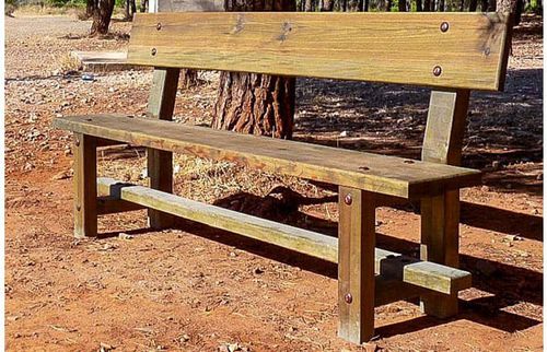 Современная общественная скамейка - BENCHES - Maderas Menur - из дерева / без спинки / без подлокотников