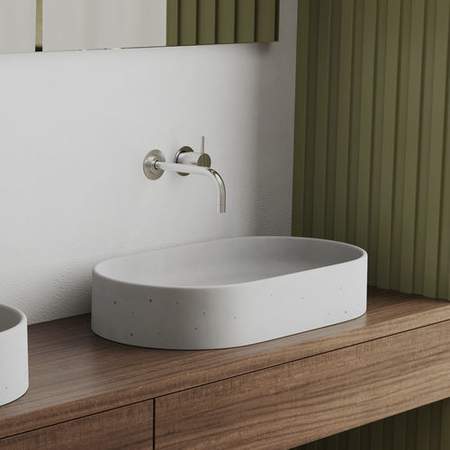 Настольная раковина - CAPSULE - Maark Bathware - из бетона / матовая отделка / овальная
