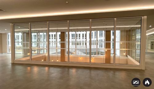 Перегородка от края до края - SteelTeq E90 - ERIBEL FRANCE - фиксированная / стеклянная / из стали