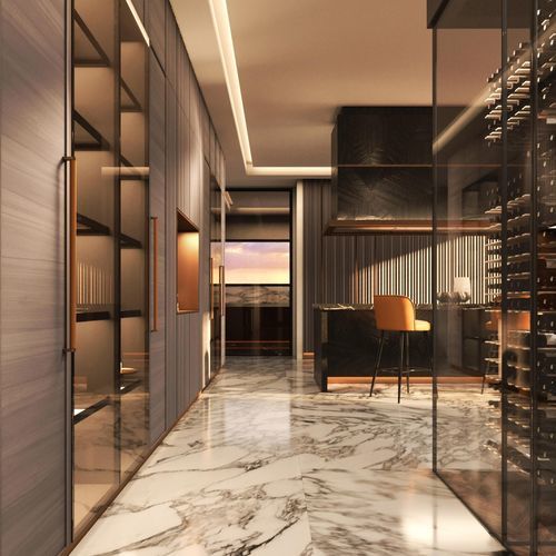 Мультитемпературный винный шкаф - Solferino Luxury DI-VINO - ARCARI ARREDAMENTI - отдельностоящий / из стекла / стеклянный