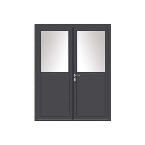 Служебная дверь - KAWNEER - USINE-ONLINE - из алюминия / створчатая / современная