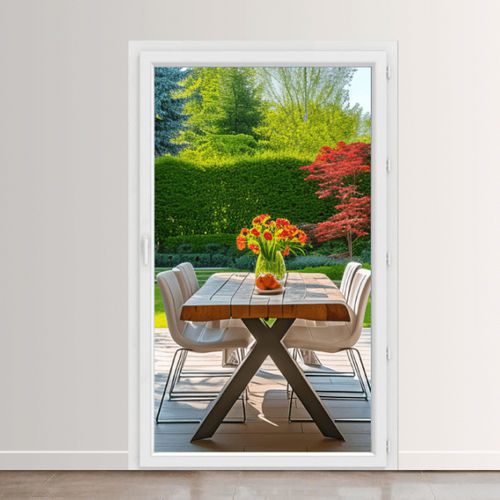 Створчатая наружная остекленная дверь - VEKA  - USINE-ONLINE - из ПВХ / из стекла / с двойным остеклением
