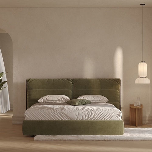 Двуспальная кровать - SOFT - Fine Furniture - современная / обитая / с изголовьем