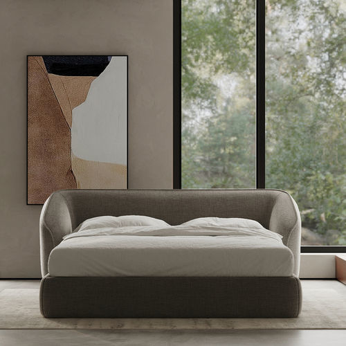 Двуспальная кровать - EMBRACE - Fine Furniture - современная / обитая / с изголовьем