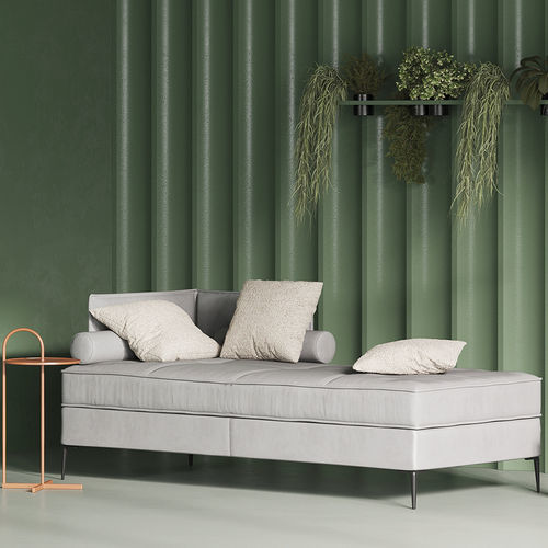 Современный полудиван - Fine Furniture - из ткани / из металла / с основанием из металла