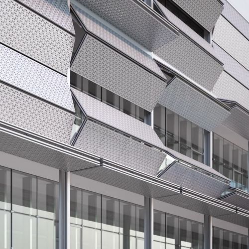 Складное солнцезащитное устройство - Motion 10600 - MOTION FACADES - из композита / из алюминия / из листового металла