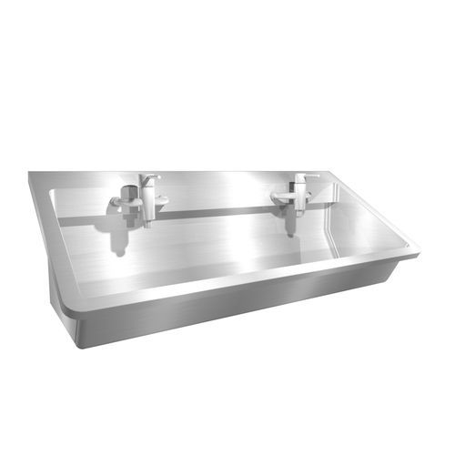 Подвесной умывальник для рук - Perfect II : 470128 - LOGGERE - прямоугольный / из матовой нержавеющей стали