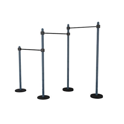 Тройной турник - MB 7.60/18 THREE LEVEL - Streetbarbell - из стали / для наружного применения / для оздоровительной пробежки