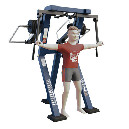 Тренажер бабочка - MB 7.32 REVERSE - Streetbarbell - для наружного применения / для профессионального использования