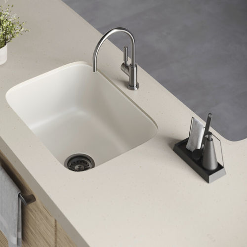 Декоративная панель для настила - Natural White - Durasein - для внутренней компоновки / из Solid Surface / цветная