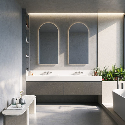 Декоративная панель для настила - Bellingham Grey - Durasein - для внутренней компоновки / из Solid Surface / текстурированная