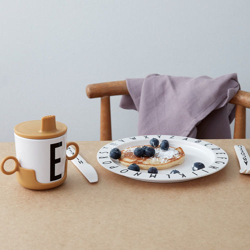 Полый тарелка - Eat & Learn - DESIGN LETTERS ApS - круглый / из пластика / с рисунком